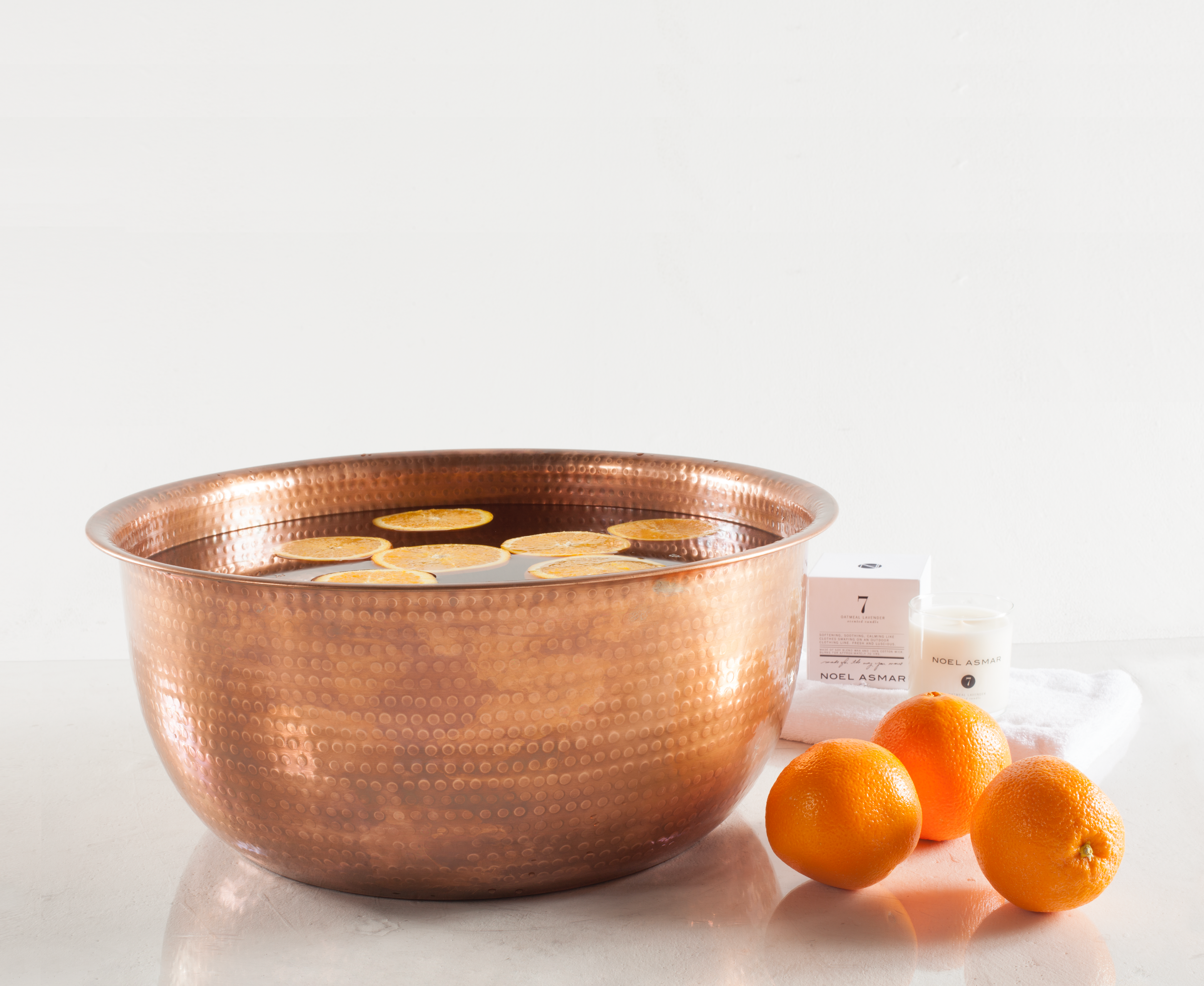 Hand-Hammered Copper Pedicure Bowl